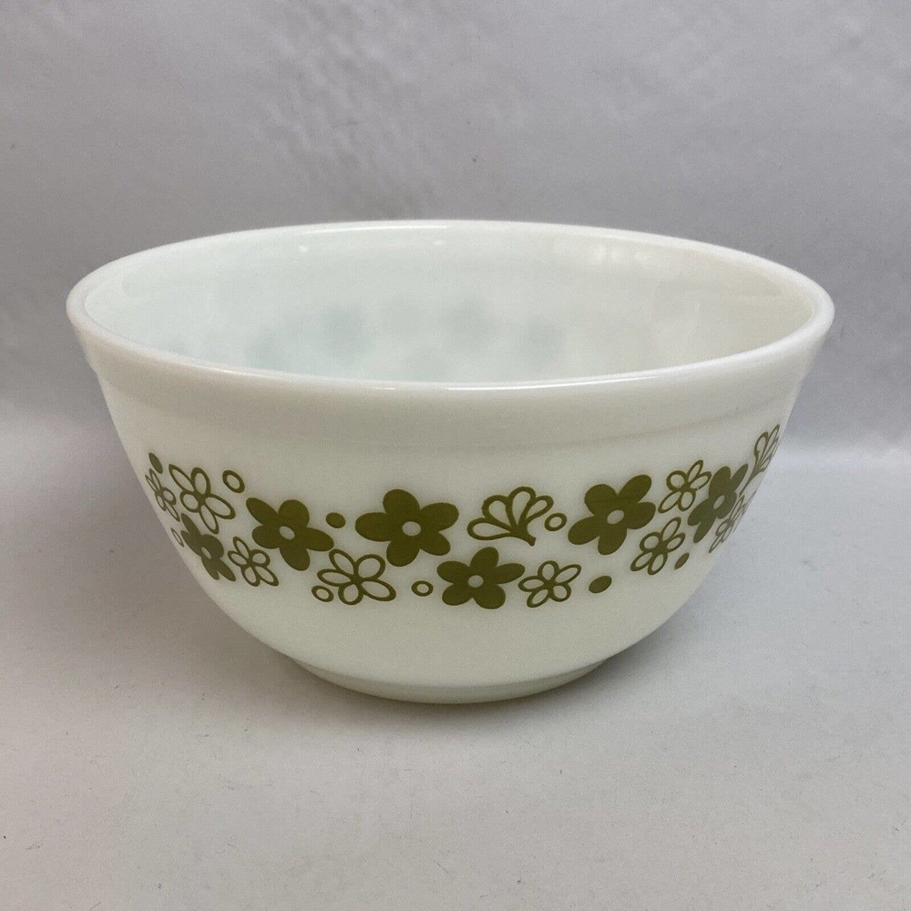 Vintage 1970s Spring Blossom 402 1.5 Qt Pyrex Baking Glass Mixing Bowl